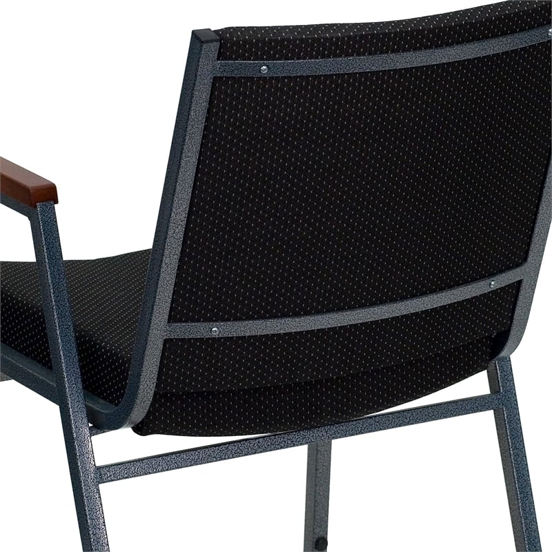 Flash Furniture Hercules Upholstered Stacking Chair in Black