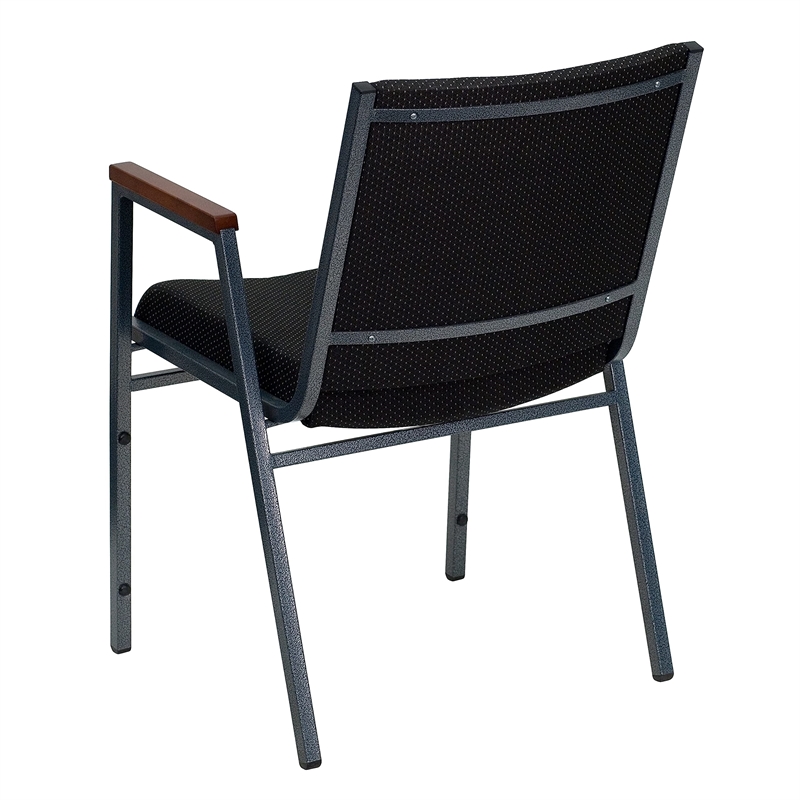 Flash Furniture Hercules Upholstered Stacking Chair in Black