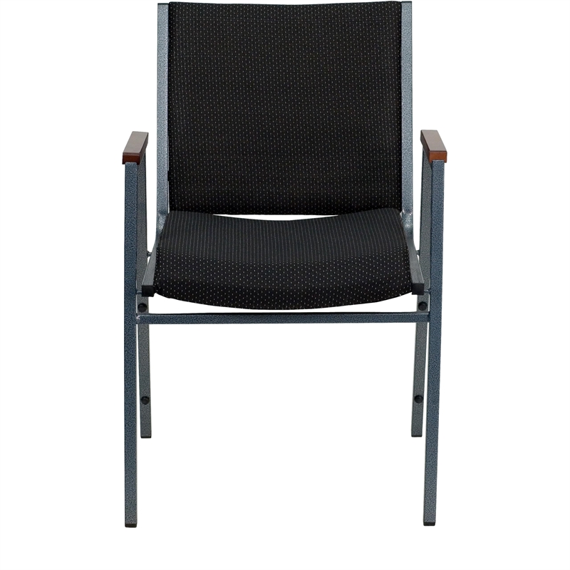Flash Furniture Hercules Upholstered Stacking Chair in Black
