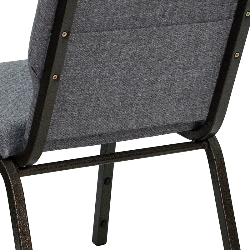 Flash Furniture Hercules Church Stacking Guest Chair in Gray
