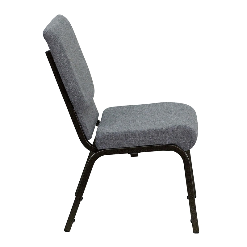 Flash Furniture Hercules Church Stacking Guest Chair in Gray