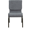 Flash Furniture Hercules Church Stacking Guest Chair in Gray