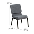 Flash Furniture Hercules Church Stacking Guest Chair in Gray