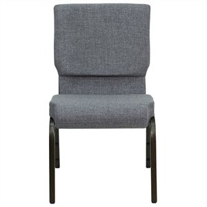 Flash Furniture Hercules Church Stacking Guest Chair in Gray