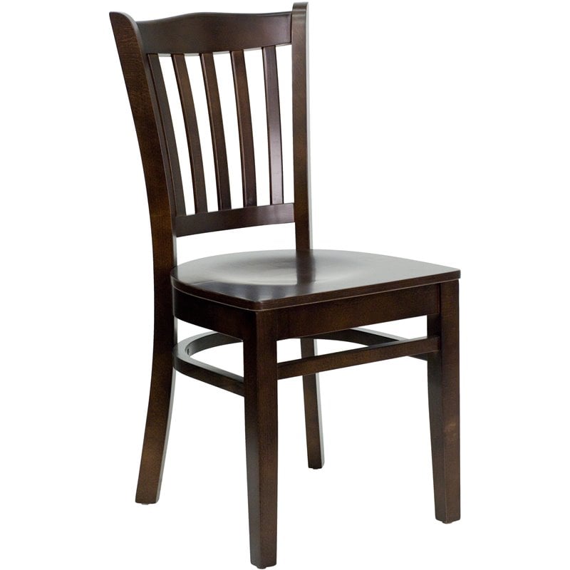 Flash Furniture Hercules Series Restaurant Dining Chair in Walnut