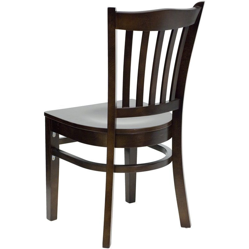 Flash Furniture Hercules Series Restaurant Dining Chair in Walnut