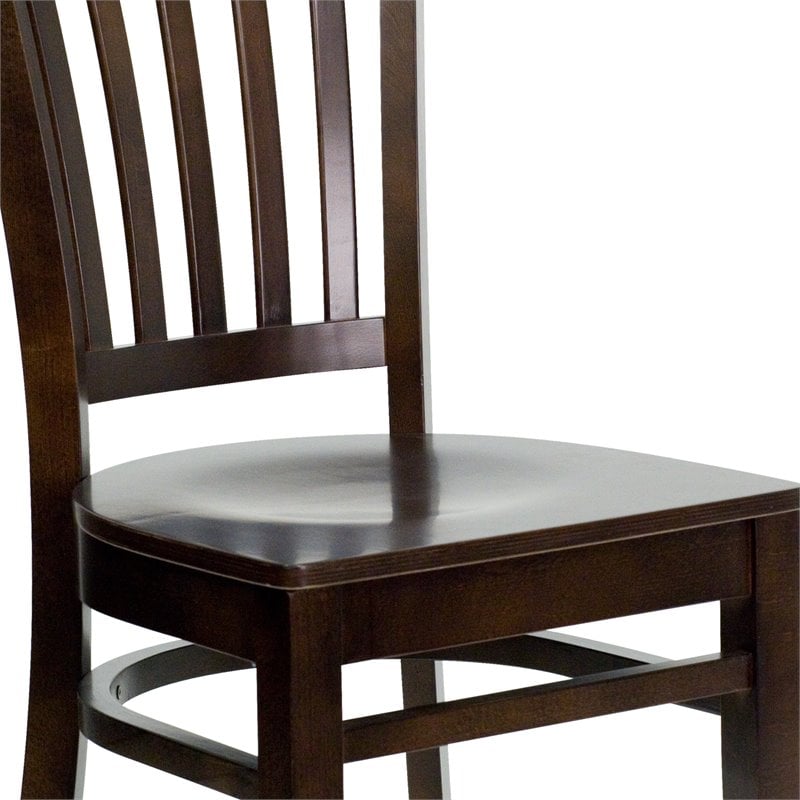 Flash Furniture Hercules Series Restaurant Dining Chair in Walnut