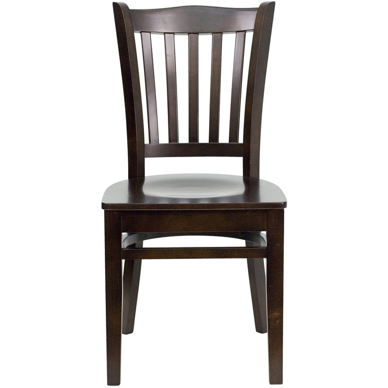 Flash Furniture Hercules Series Restaurant Dining Chair in Walnut