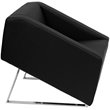 Flash Furniture Hercules Smart Leather Reception Accent Chair in Black