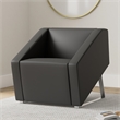 Flash Furniture Hercules Smart Leather Reception Accent Chair in Black