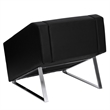 Flash Furniture Hercules Smart Leather Reception Accent Chair in Black