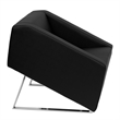 Flash Furniture Hercules Smart Leather Reception Accent Chair in Black