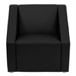 Flash Furniture Hercules Smart Leather Reception Accent Chair in Black