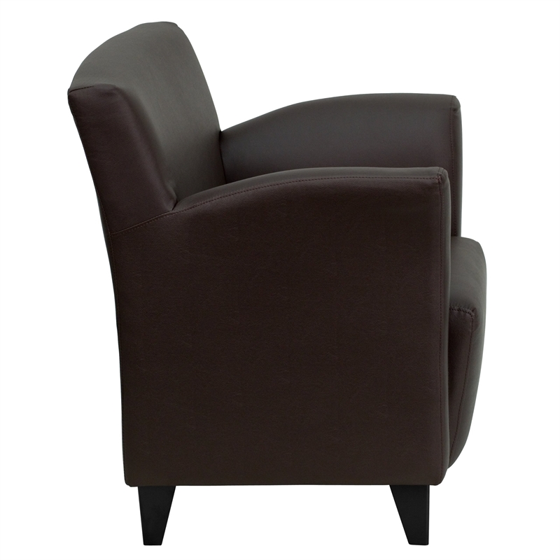 Flash Furniture Hercules Roman Series Reception Chair in Brown