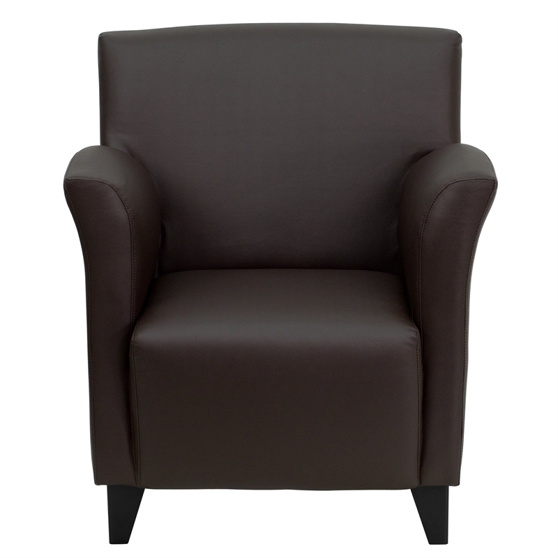 Flash Furniture Hercules Roman Series Reception Chair in Brown