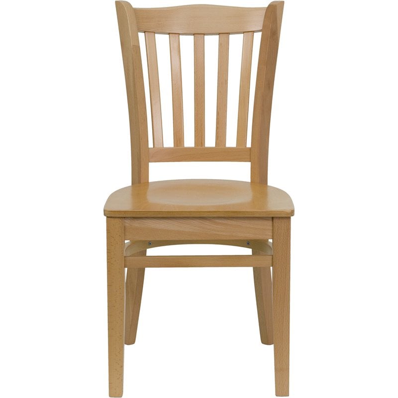 Flash Furniture Hercules Vertical Slat Back Restaurant Dining Chair