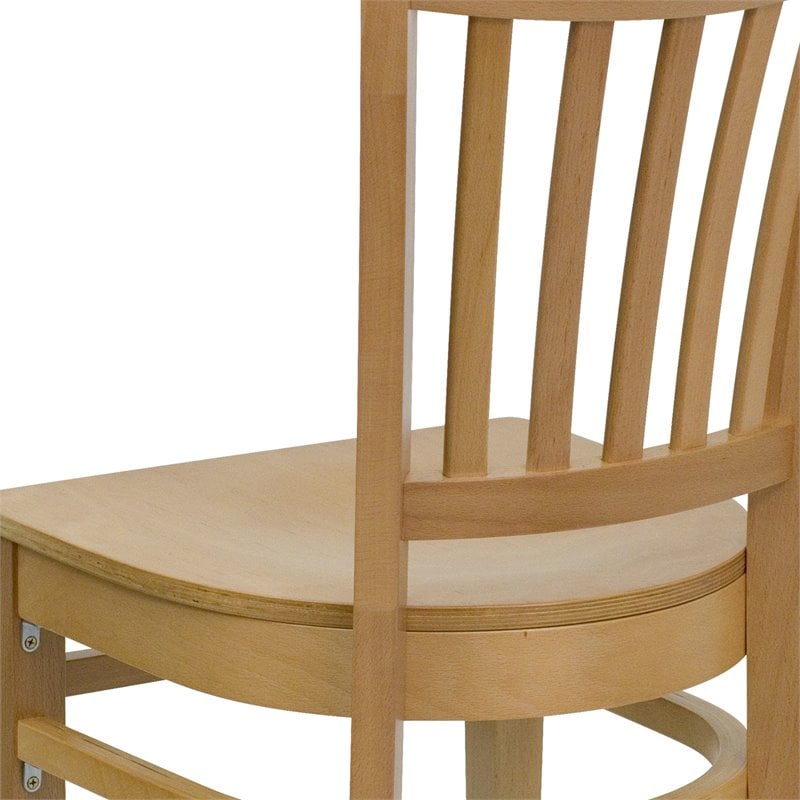 Flash Furniture Hercules Vertical Slat Back Restaurant Dining Chair