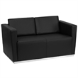 Flash Furniture Hercules Trinity Series Love Seat in Black