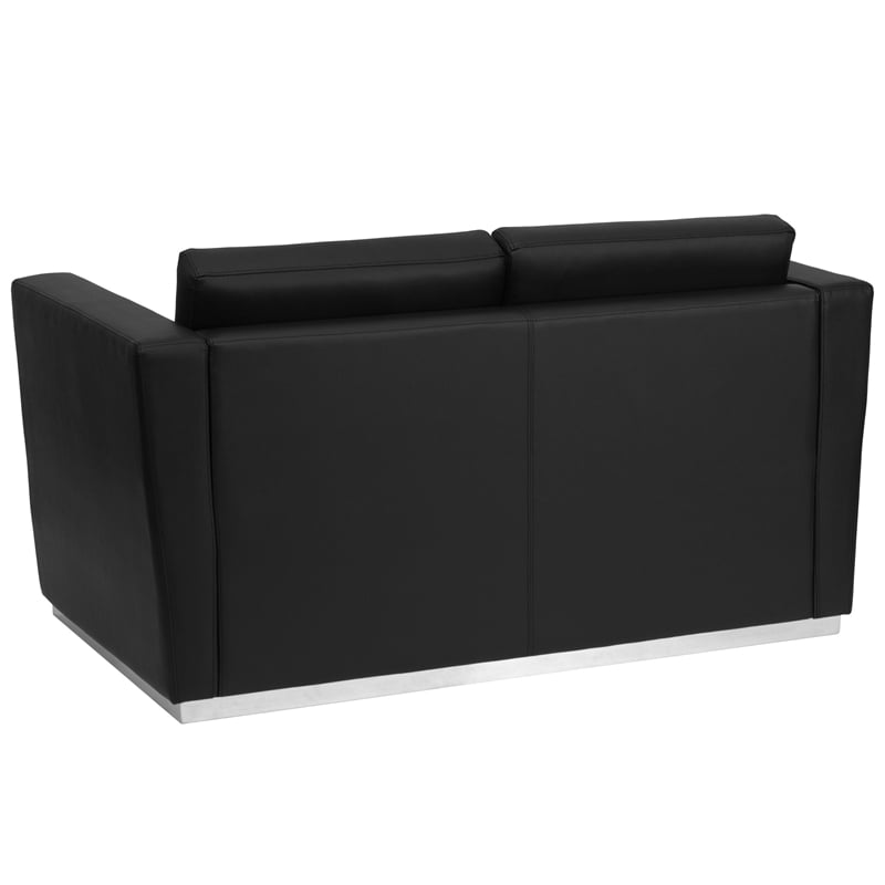 Flash Furniture Hercules Trinity Series Love Seat in Black