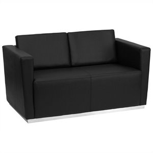 flash furniture hercules trinity series love seat in black