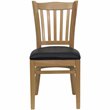 Flash Furniture Hercules Vertical Slat Back Dining Chair in Black