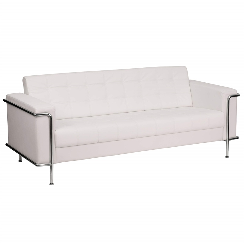 Flash Furniture Hercules Lesley Series Contemporary Sofa in White
