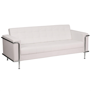Flash Furniture Hercules Lesley Series Contemporary Sofa in White