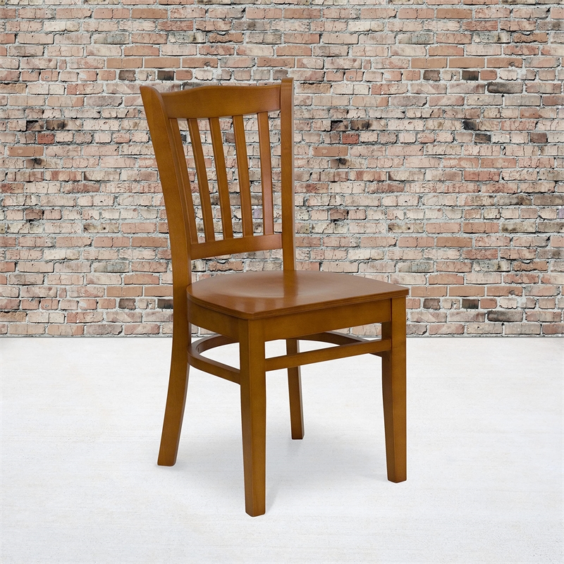 Flash Furniture Wood Restaurant Dining Chair in Cherry
