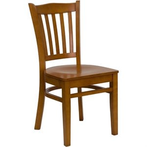 flash furniture wood restaurant dining chair in cherry