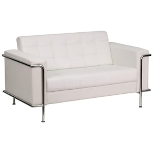 Flash Furniture Hercules Lesley Series Love Seat in White