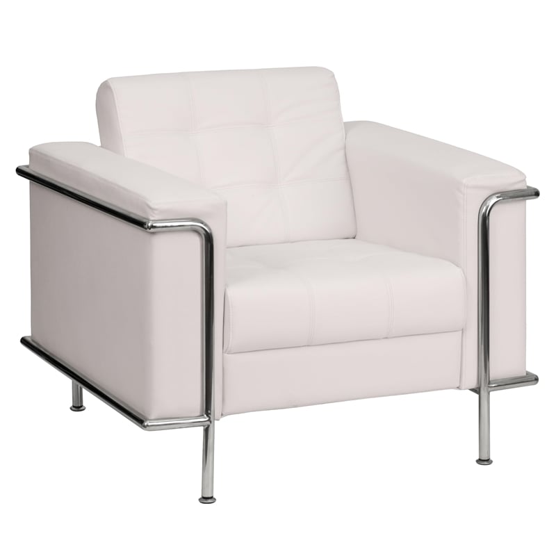 Flash Furniture Hercules Lesley Series Contemporary Chair in White