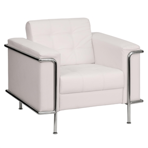 Flash Furniture Hercules Lesley Series Contemporary Chair in White