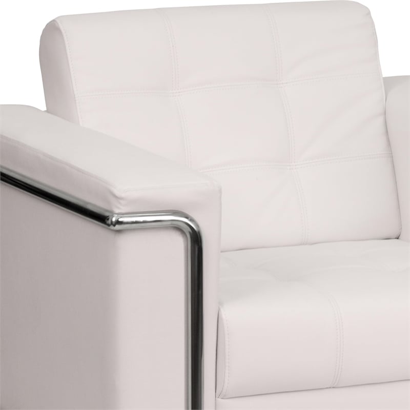 Flash Furniture Hercules Lesley Series Contemporary Chair in White