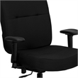 Flash Furniture Hercules Leather Drafting Chair with Arms in Black