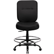 Flash Furniture Hercules Leather Drafting Chair in Black