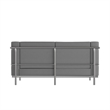Flash Furniture Hercules Regal Leather Love Seat in Black