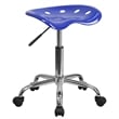 Flash Furniture Chrome Stool in Blue
