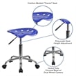 Flash Furniture Chrome Stool in Blue