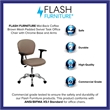 Flash Furniture Mid-Back Mesh Office Swivel Chair with Arms in Orange