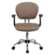 Flash Furniture Mid-Back Mesh Office Swivel Chair with Arms in Orange