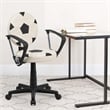 Flash Furniture Soccer Office Swivel Chair with Arms in Black and White