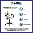 Flash Furniture Soccer Office Swivel Chair with Arms in Black and White