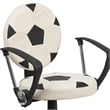 Flash Furniture Soccer Office Swivel Chair with Arms in Black and White