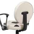 Flash Furniture Soccer Office Swivel Chair with Arms in Black and White