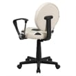 Flash Furniture Soccer Office Swivel Chair with Arms in Black and White