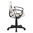 Flash Furniture Soccer Office Swivel Chair with Arms in Black and White