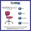 Flash Furniture Mid-Back Mesh Office Swivel Chair in Pink