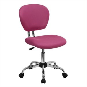 flash furniture contemporary mid back fabric upholstered office swivel chair