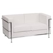 Flash Furniture Hercules Regal Leather Love Seat in White