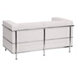 Flash Furniture Hercules Regal Leather Love Seat in White